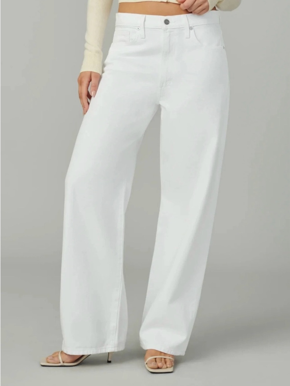 New Joe's Jeans Women's The Ryan low slung baggy white denim wide leg jeans - 32